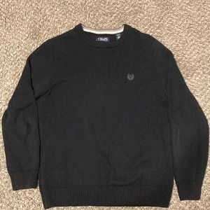 CHAPS Original Crewneck Black Sweater, mens, small